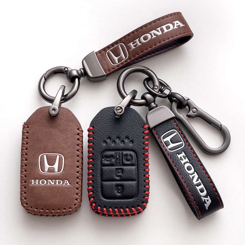 Cover Case Kunci Mobil Honda CITY HRV BRV JAZZ CRV ACCORD CIVIC Leather Car Styling Key Bag Holder Casing Remote