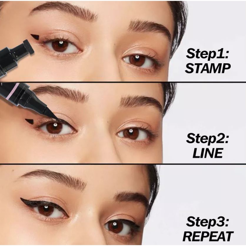 (READY &amp; ORI) Kimuse Cat Eye Wings Eyeliner Stamp Set KMS610 stempel eye liner waterproof