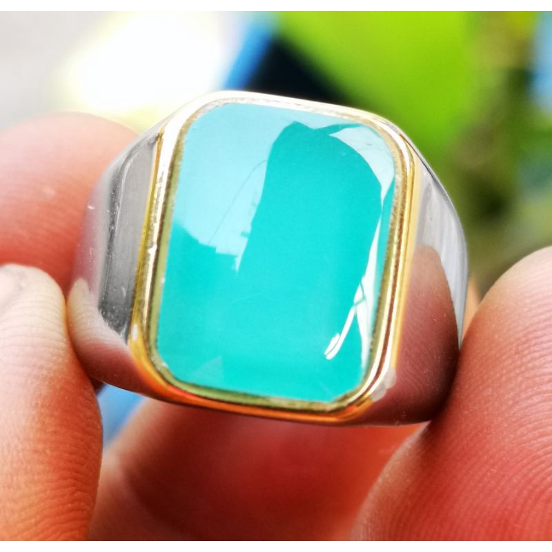 Batu permata asli Green aquamarine