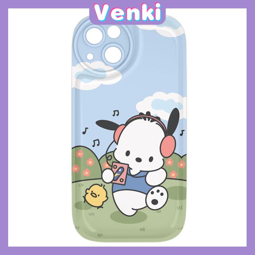 Case For iPhone 11 Soft TPU Air Cushion Case Glossy Cute Cartoon Sports Puppy Airbag Shockproof Camera Protection Compatible for iPhone 14 13 12 11 Pro Max 7 8 Plus