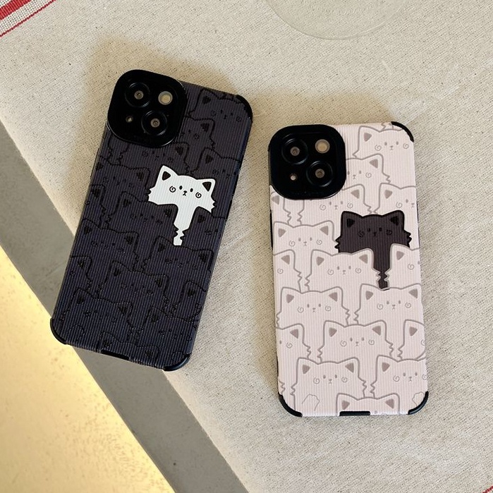 IPHONE Bagus Couple Kitty Soft Case HP iP Iphone7 8 14+Plus SE 2020 X XS XR 11 12 13 14 Pro Max Cewek Casing Apple