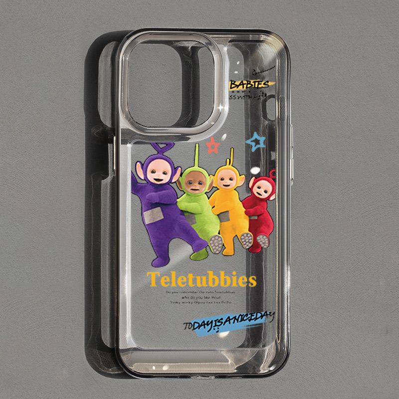 IPHONE Casing Ponsel Lucu Lembut Shockproof Kompatibel Untuk Iphone11 14 13 12 Pro Max XS XR X8 7 6S Plus Casing Transparan TPU Silicone Cover
