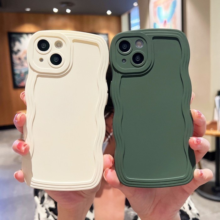 Case Frame Gelombang Warna Oppo Reno 4 Reno 4f Reno 5 Reno 5f Reno 6 4g