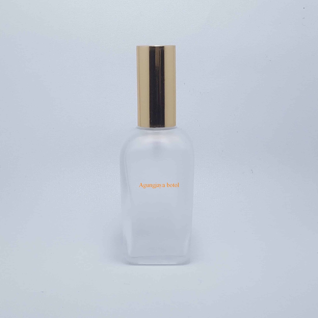 Botol Kaca Square 100 Ml Clear Frossted / Botol Kaca / Botol Kaca Kosmetik / Botol Kaca Parfum / Bot