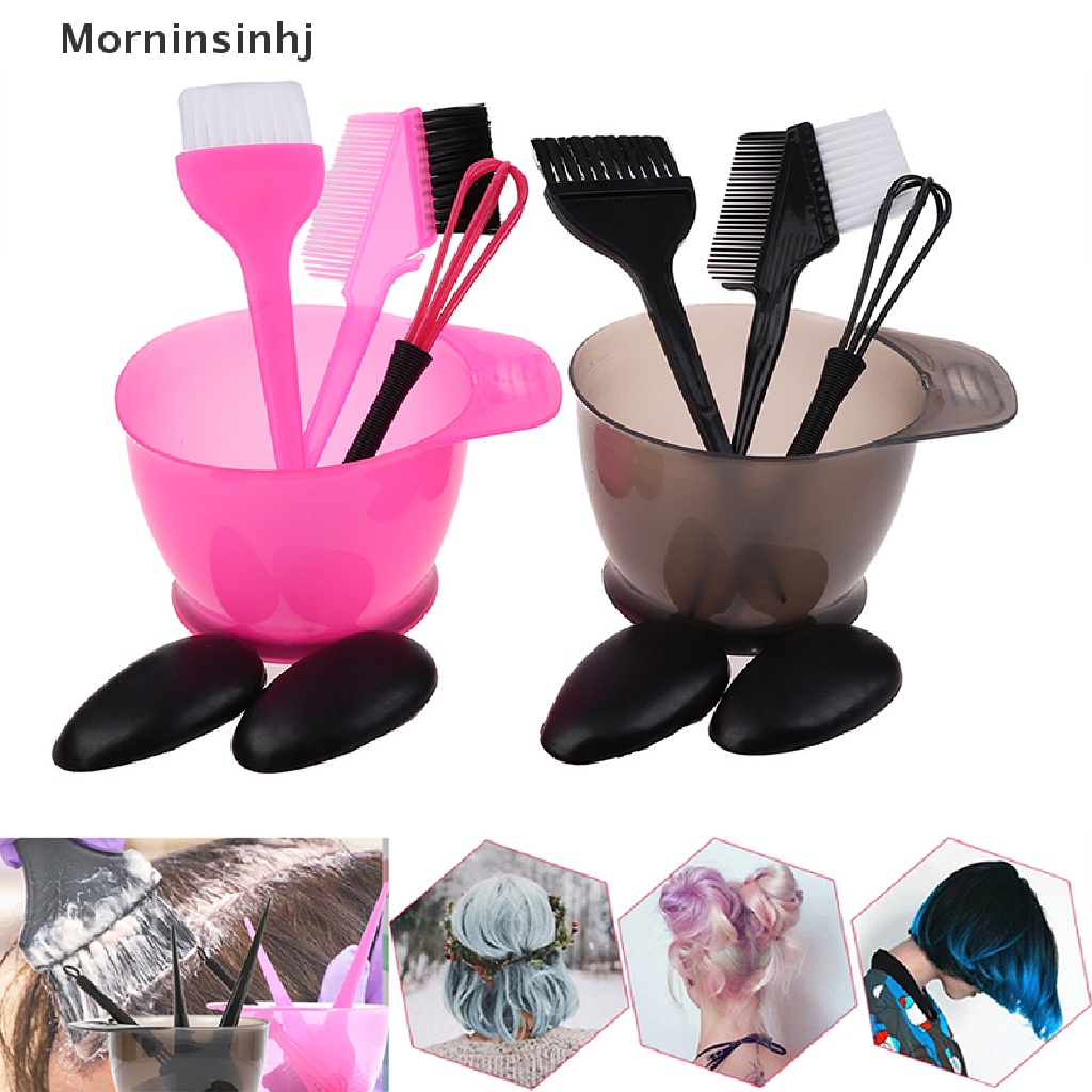 Mornin 5Pcs /Set Set Sikat Dan Mangkok Pewarna Rambut Bleaching Dye Kit Sisir Kecantikan id