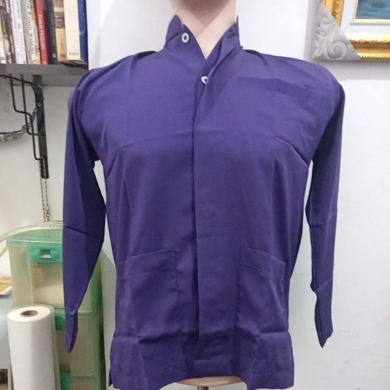 Baju Koko Lengan Panjang Ungu Maskulin Asli Sunan Ampel