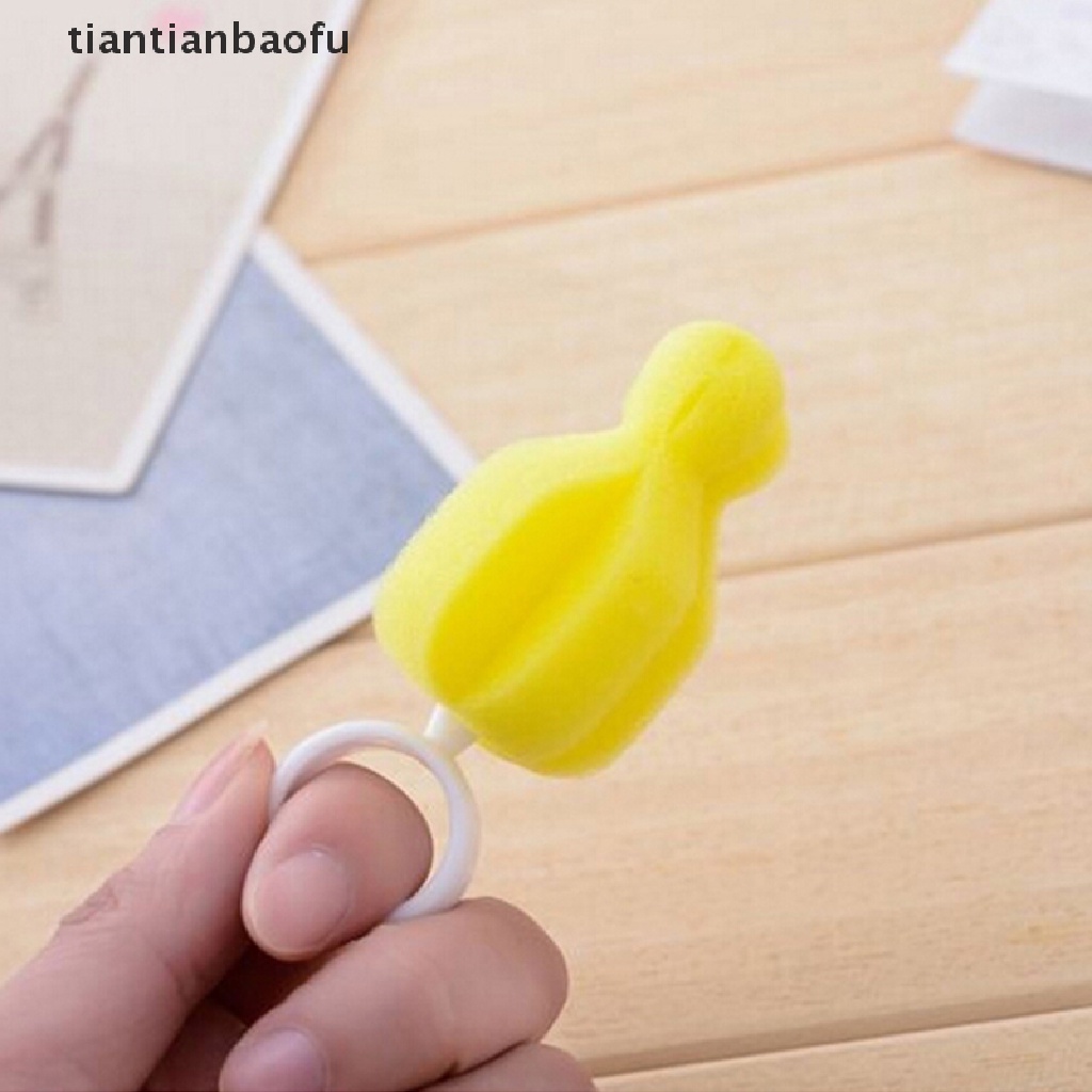 [tiantianbaofu] 10pcs Rotag Spons Sikat Puting Bayi Dot Sikat Pembersih Dot Cleaner Butik