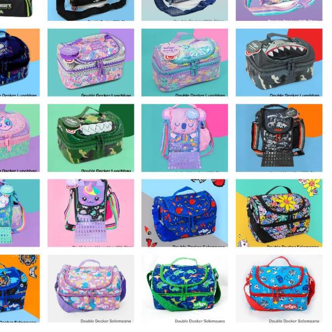 ✹ Smiggle double decker lunchbag/lunchbag Smiggle/TAs makan smiggle ☞