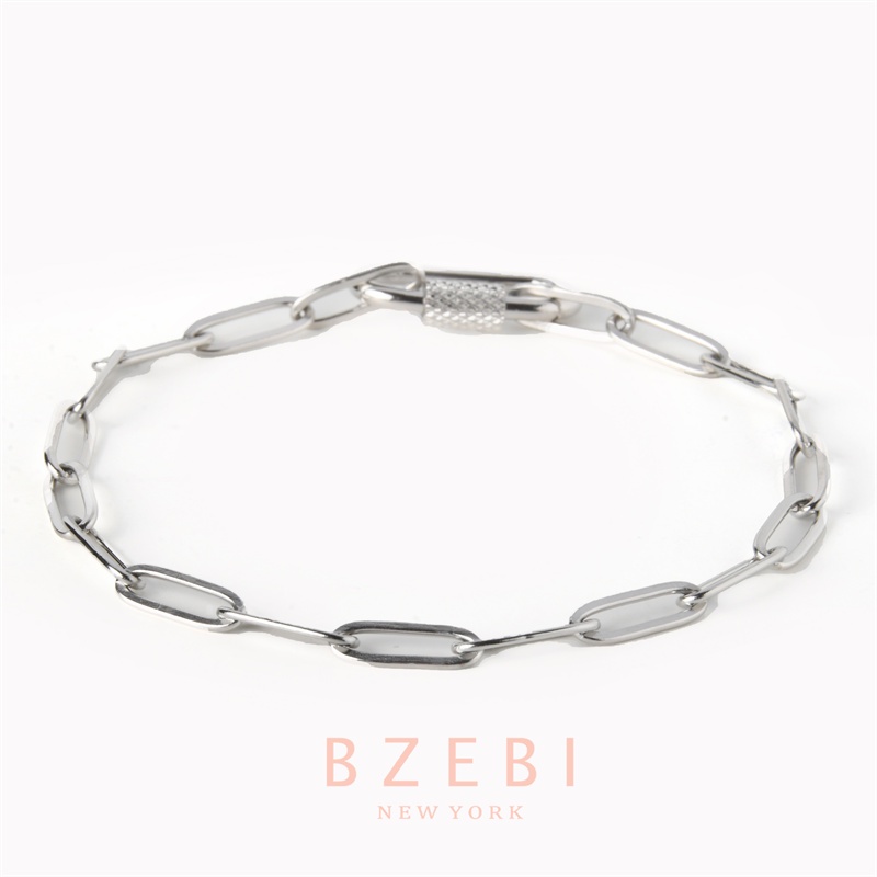 Bzebi Gelang Charm Titanium Steel Emas 18k Dengan Berlian, Anti Karat, Aksesoris Fashion Wanita, Perhiasan Gaya Korea, Hadiah Ulang Tahun Dengan Box Eksklusif 725b-2