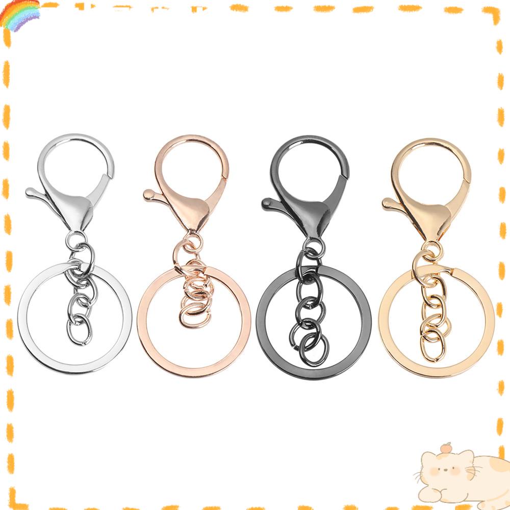 Solighter 5pcs Split Key Ring Rhodium Warna Emas Aksesoris Holders Key Hook