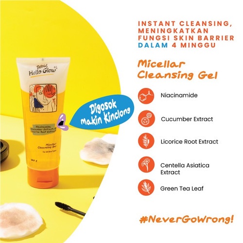 DERMIES Clear &amp; Glowing Skin! - Micellar Gel dan Essence Toner Wajah Pencerah