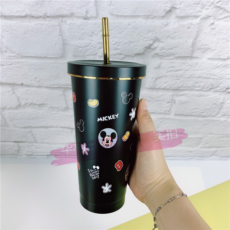 [10Gaya] Cangkir Air Sanrio Doraemon Kartun Baru Dengan Sedotan Ins Kartun Stainless Steel 750ml Cangkir Jerami Musim Semi Dan Musim Panas Isolasi Cangkir