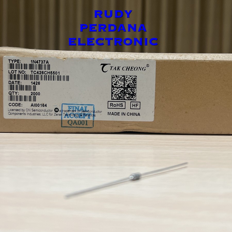 DIODA DIODE ZENER 1W 1 W 7V5 7.5 7,5 V 1N4737 1N 4737 IN4737 IN 4737