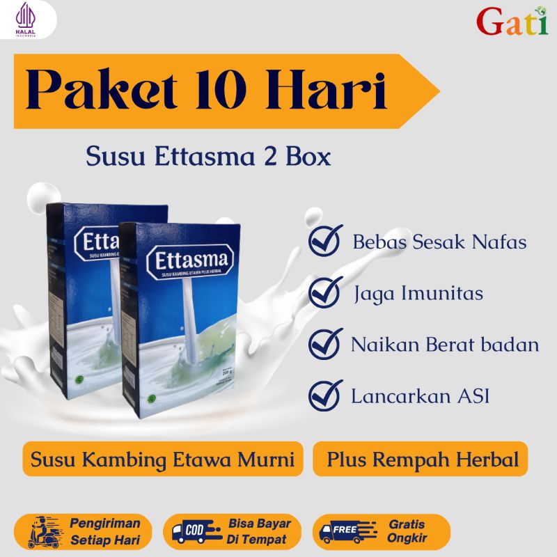 

Paket 10 Hari Ettasma - Susu Kambing Etawa Murni Plus Rempah Herbal Murah