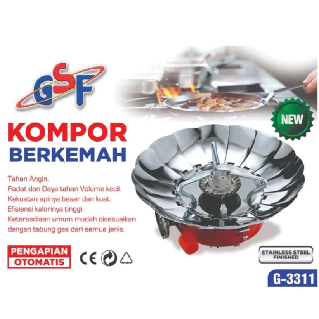 KOMPOR CAMPING WINDPROOF CAMPING STOVE GSF 3311 / KOMPOR GUNUNG CAMPING  / KOMPOR KEMBANG / KOMPOR M