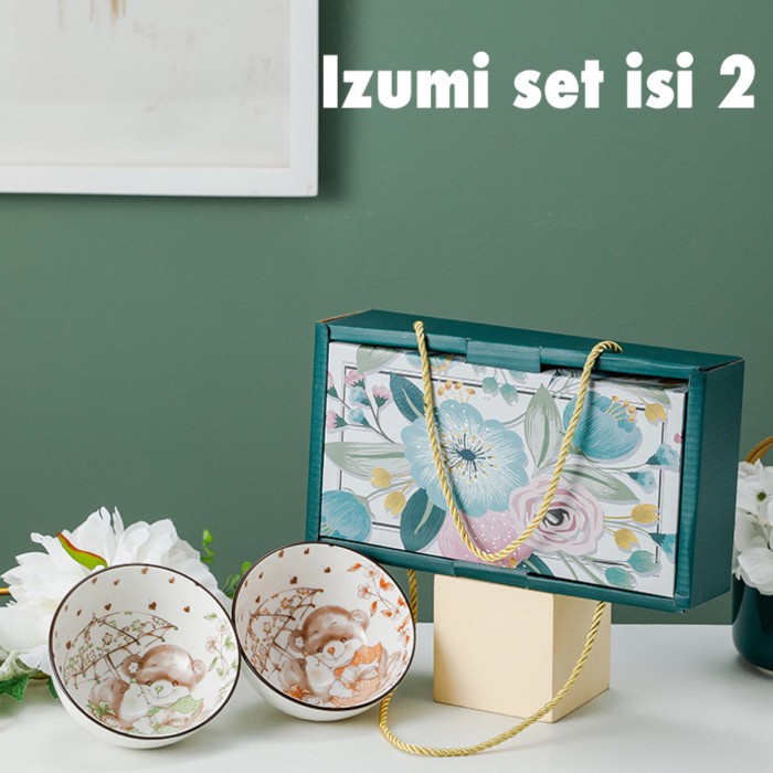 

(COD) Izumi Japanese Bowl set / Paket Kado Hampers Souvenir Mangkok Jepangg - Set isi 2