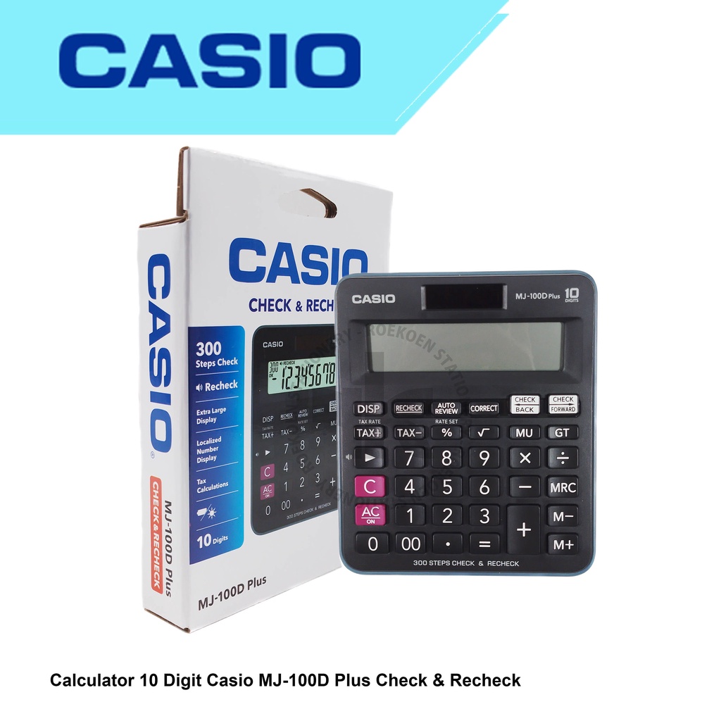 

Casio Calculator 10 Digit MJ-100D Plus Check & Recheck