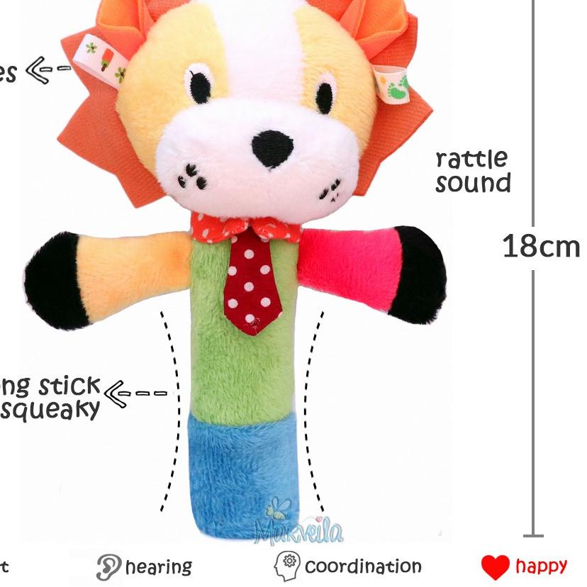 ☺ Marveila Rattle Squeeze Stick Taggies ✺