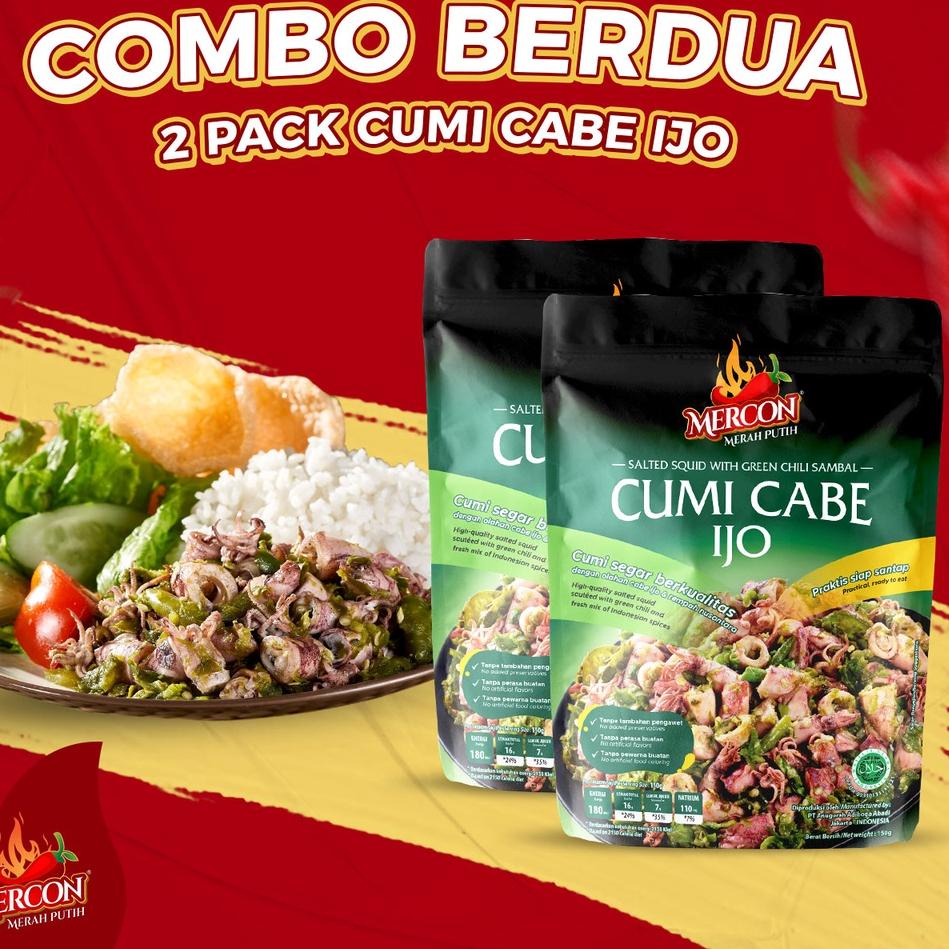 

☈ Mercon Merah Putih - Hemat Combo Berdua || 2 x Cumi Cabe Ijo ♣