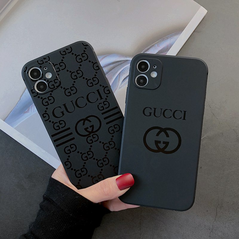 Fashion Gucci Pattern Soft Case HP iP iPhone 11 12 Mini 13 Pro Max 7 8 + Plus SE 2020 X XR SE 2020 XS Max Black Frosted Casing Apple