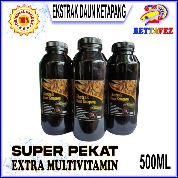 EKSTRAK KETAPANG SUPER PEKAT ORIGINAL 500ML EKSTRAK DAUN KETAPANG UNTUK IKAN CUPANG CHANNA SUPER PEK