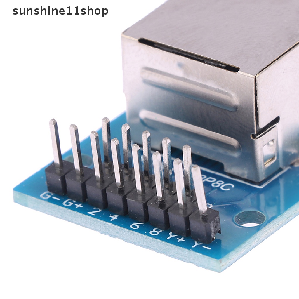 Sho RJ45 Network Port Adapter Kepala Kristal Female Socket Circuit Board Dengan Lampu N