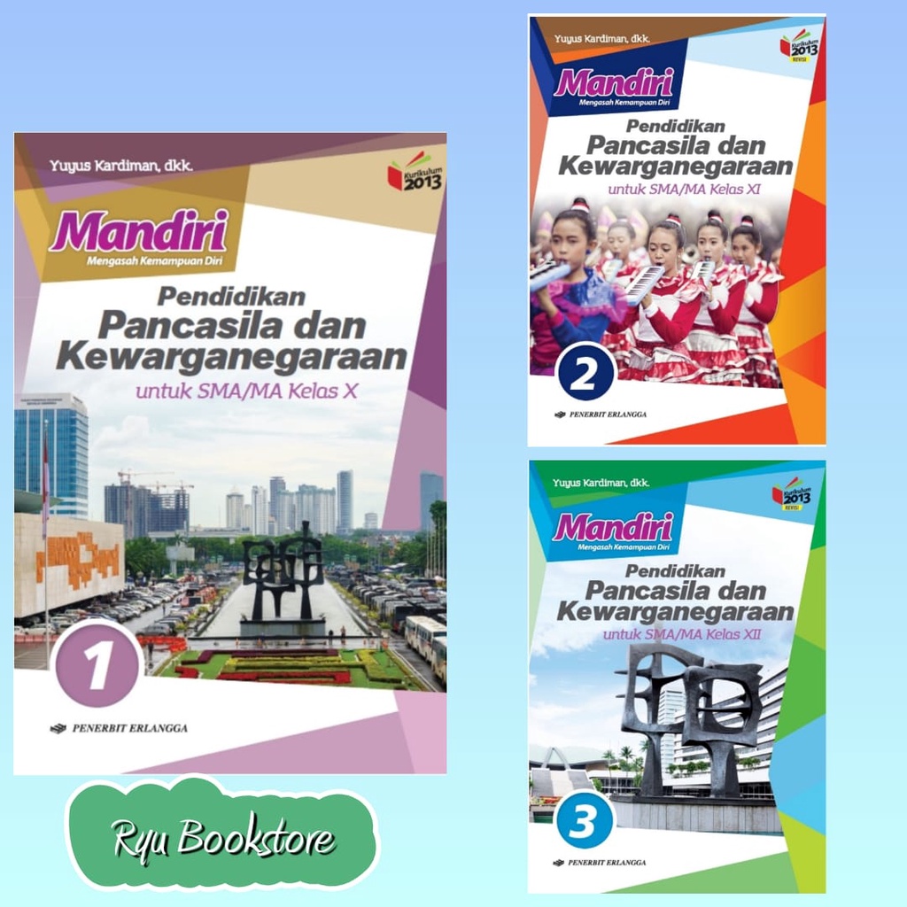 Buku Mandiri PPKn Kelas 10 11 12 SMA K13N Erlangga