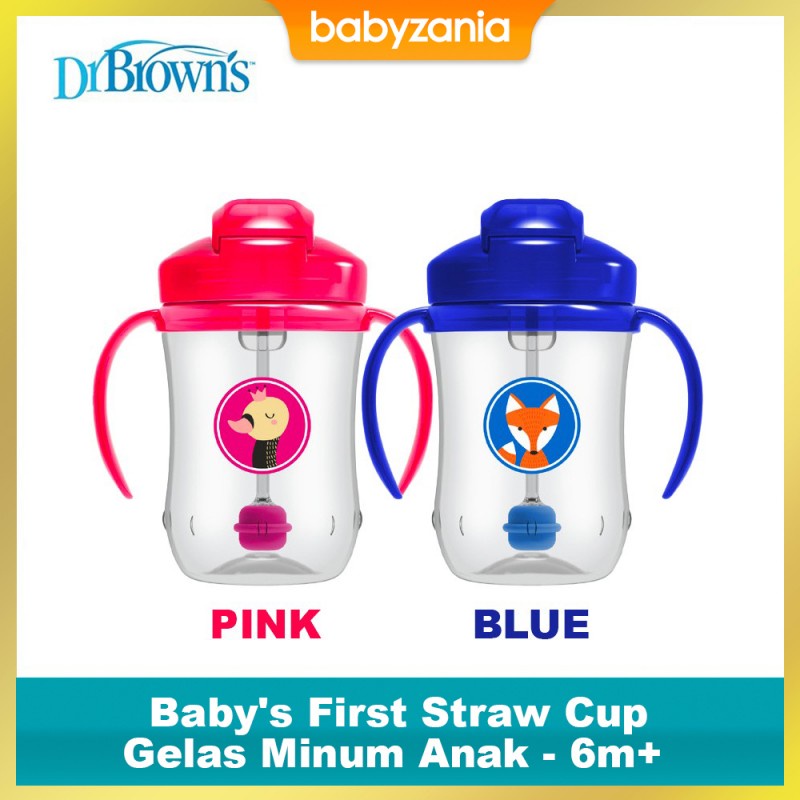 Dr. Brown's Baby's First Straw Cup with Handles Gelas Minum Anak - 6m+