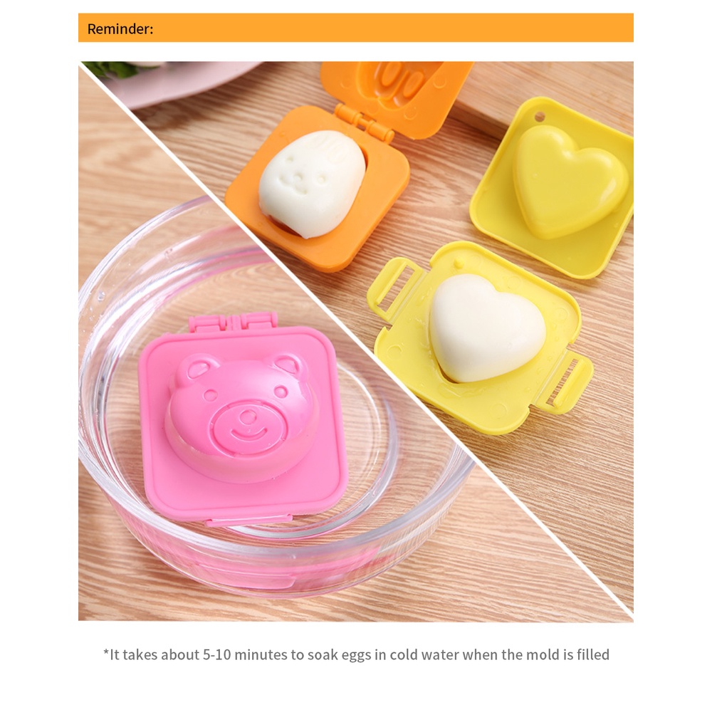 ღ 6Pcs Lucu Kartun Bayi Beras Bola Cetakan 3d Telur Cincin Bento Aksesoris Sushi Beras Cetakan Kelinci Beruang Ikan telur Dekorasi Alat Dapur Gadget