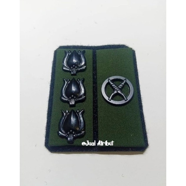 Pangkat kerah Baju PDL MAYOR LETKOL KOLONEL ADM korps Administrasi TNI AU Logam Timbul