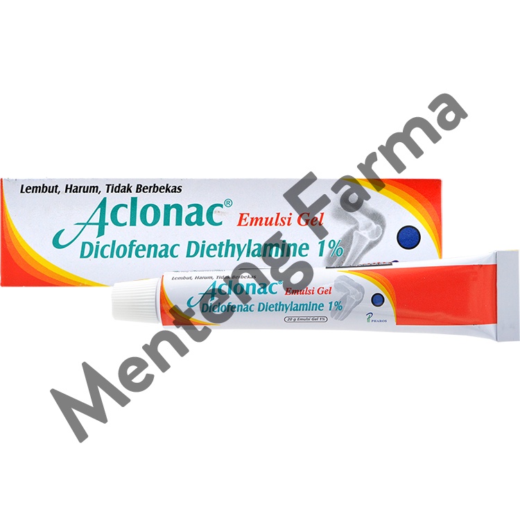 Aclonac Emulgel 1% 20 g - Gel Pereda Nyeri Sendi, Memar, Keseleo