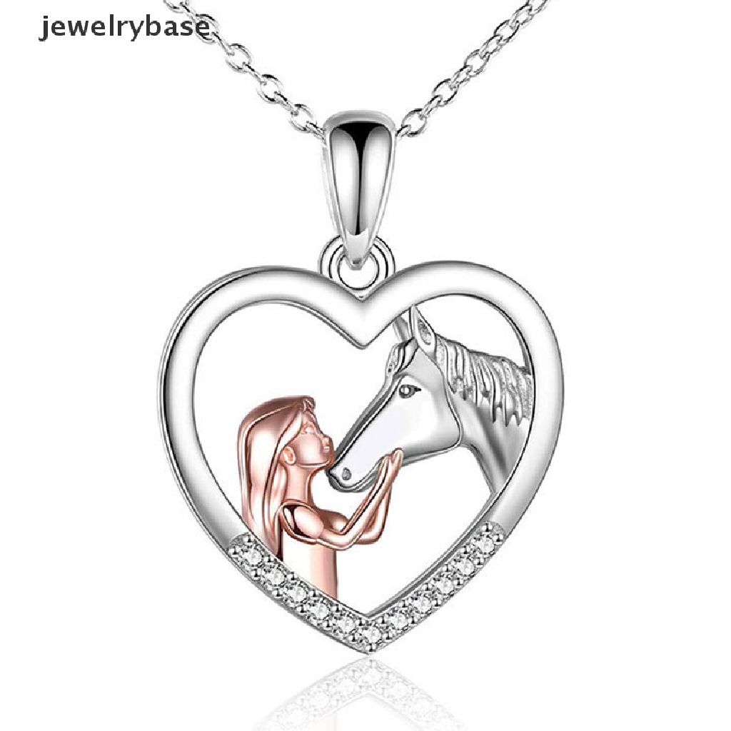 [jewelrybase] Kalung Liontin Kuda Fashion Unik Untuk Wanita Gadis Dengan Kuda Hadiah Perhiasan Untuk Gadis Putri Hadiah Anniversary Butik
