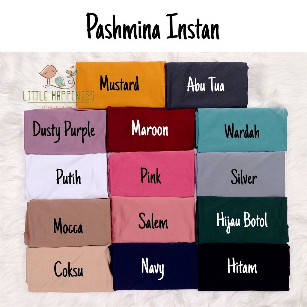 Pashmina Instan Anak Bahan Jersey Premium Usia 3 - 10 Tahun / JILBAB INSTAN ANAK