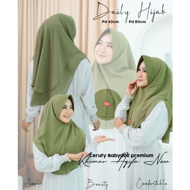 KHIMAR 2 LAYER ORI ZAHRA HIJAB