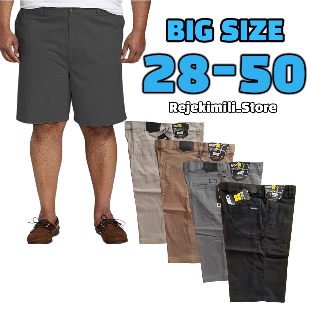 Celana Chinos Pendek Pria Big Size Stret // Celana pendek Pria Jumbo Melar 28-50