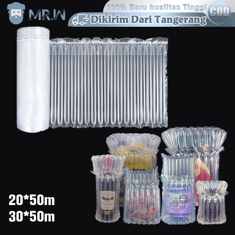 

50m Poly Air Bubble Bag Air Bubble Packaging 35/25cm Air Bubble Roll Inflatable Bubble Wrap