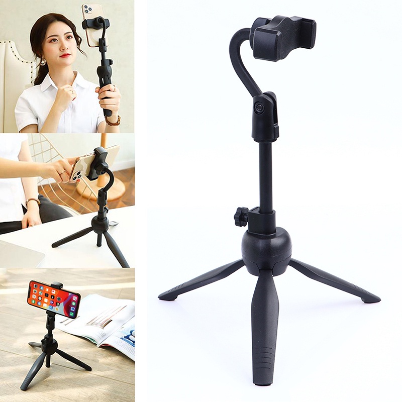 Desktop Rotable Universal Dapat Diangkat Dan Diturunkan Selfie Ponsel Siaran Langsung Tripod Stand Untuk IPhone Dan Smartphone Android Tripod Multifungsi