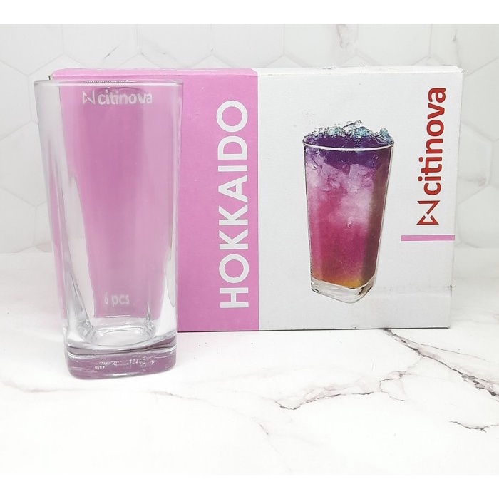 Open DS] Gelas Hokaido Citinova Gelas Beling Kotak Kopi Teh Susu Jus Juice Kaca