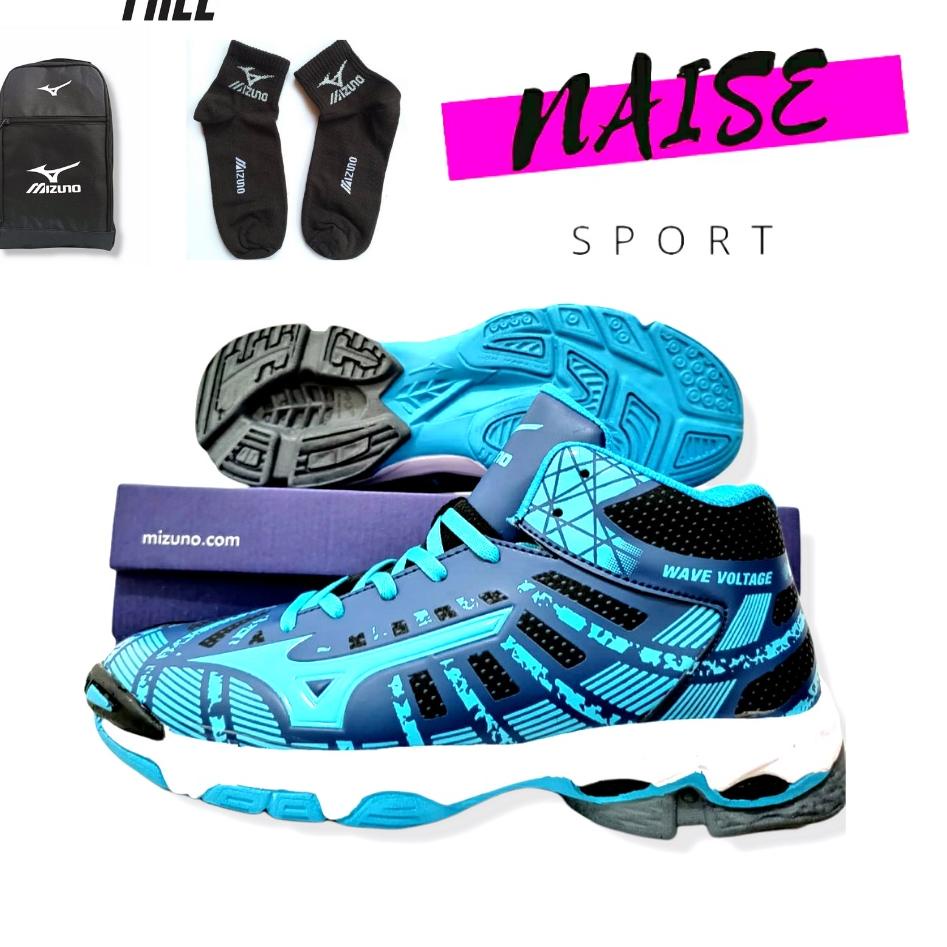 Import ✨Terbaik✨ Sepatu Voli Mizuno Wave Voltage Mid Murah/Sepatu Volly Voly Mizuno Berkualitas Pria