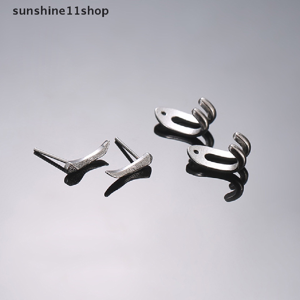 Sho Anting Punk Baru Untuk Pria Dilepas Tujuan Ganda Stud Earrings Cabang Telinga Ch Perhiasan Fashion N