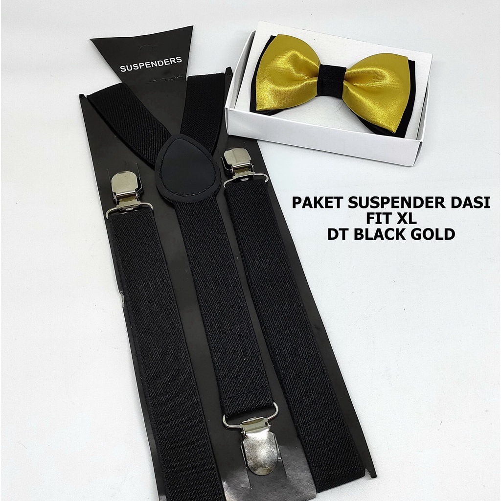 Paket Suspender Dasi Kupu Fit XL Bretel Dewasa Special Color Size Fit XL