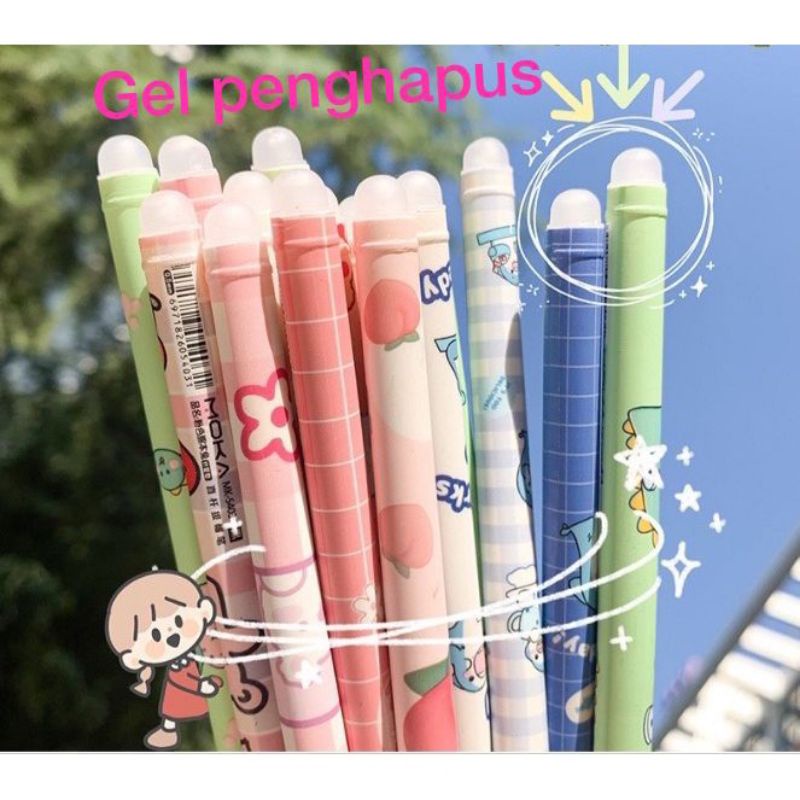 

COD ✔️ PULPEN BISA DI HAPUS KARAKTER Animal Lucu / PENA AJAIB Erasable Pen Gel Alat Tulis Sekolah