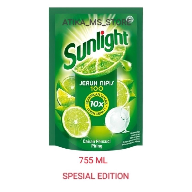 Sunlight Sabun Cuci Piring Jeruk Nipis 700 / 755 ml