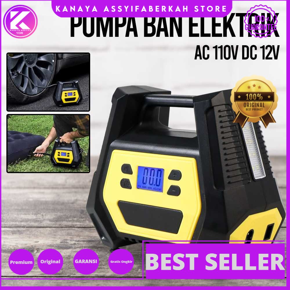 SOYUS Pompa Ban Elektrik Digital Tire Inflator Portable AC 110V DC 12V - ATJ-6488