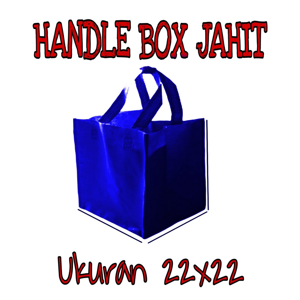 

12pcs Tas Spunbond Handle Box Jahit 22x22 cm goodie bag kotak/tas belanja,tas souvenir,promosi,ultah,tas kain polos