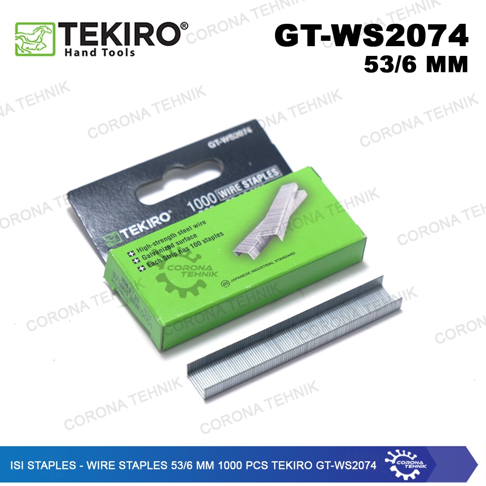 

Tekiro GT-WS2074 Isi Staples - Wire Staples 53/6 mm 1000 Pcs