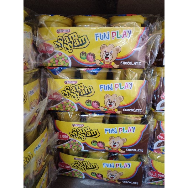 

Nyam Nyam Bubble Puff Chocolate Fun Play (Isi 12 Pcs)