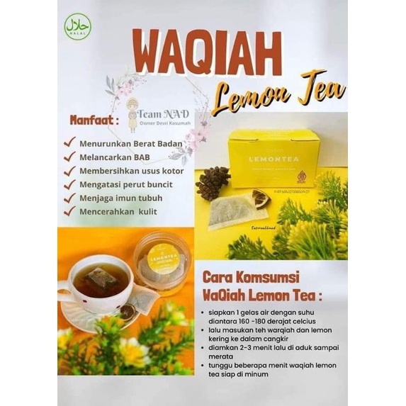 WAQIAH LEMONTEA cocok untuk perut buncit dan susah bab