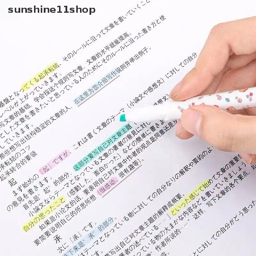 Sho Double Headed High Soft Brush Paing Drawing Pen Marker Fluorescent Color Lettering Drawing Paint Perlengkapan Kantor Sekolah Alat Tulis N