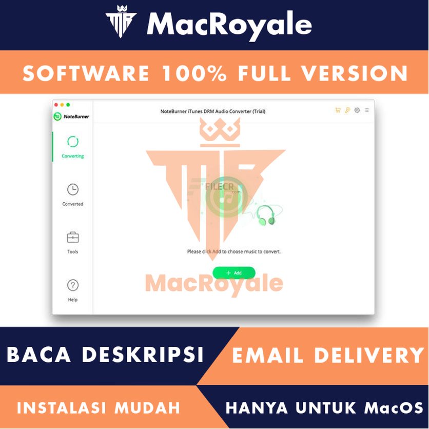 [MacOS] NoteBurner iTunes DRM Audio Converter Full Version Lifetime Full Garansi